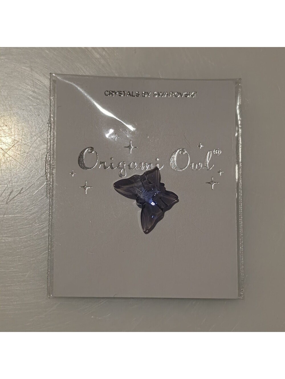 Origami Owl Purple Butterfly Swarovski Crystal Figurine